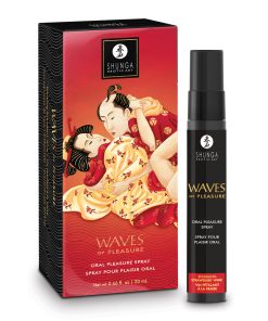 Shunga Waves of Pleasure Oral Pleasure Spray - .66 oz Sparkling Strawberry Wine