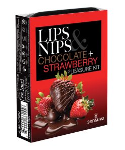 Alternative view of Sensuva Lips & Nips Pleasure Kit - Chocolate Nip Zip + Chocolate Strawberry XBalm + 50 Ways to Kiss Guide