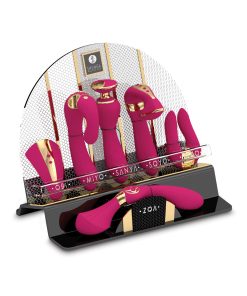 Shunga Intimate Massagers Display w/6 Massagers - Raspberry