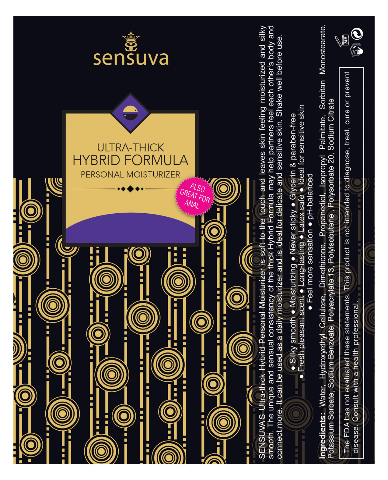 Sensuva Ultra Thick Personal Moisturizer - 1.7 oz Unscented - Image 2