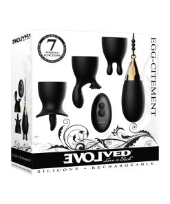 Alternative view of Evolved Egg Citement Rechargeable Bullet - Black/Gold