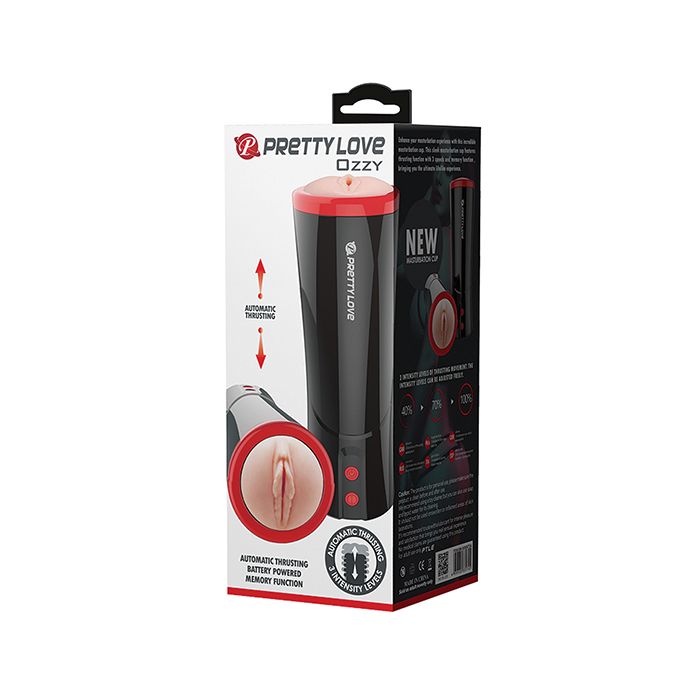 Pretty Love Ozzy Thrusting Male Masturbator w/Flesh Sleeve - Black - Image 2