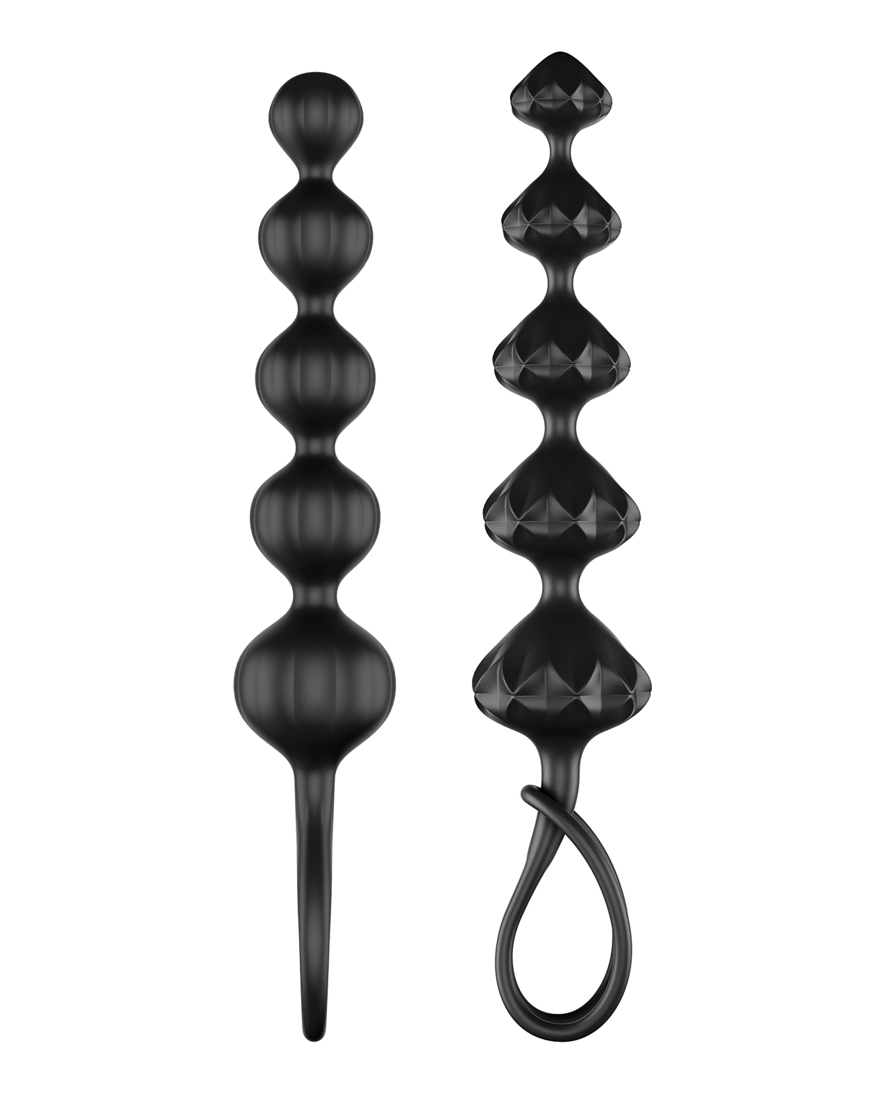 Satisfyer Love Beads Soft Silicone Beads - Set of 2 Black - Image 4