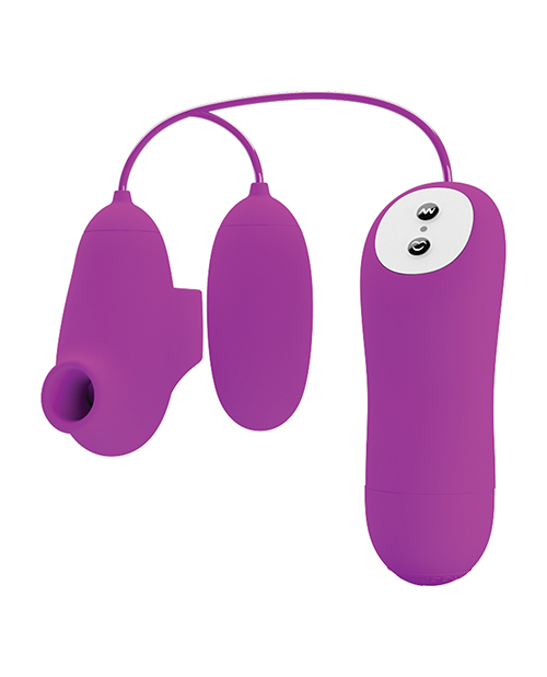 Pretty Love Suction & Vibro Bullets - Fuchsia - Image 2