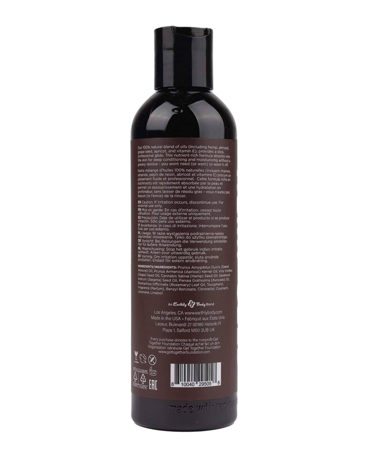 Earthly Body Massage & Body Oil - 8 oz Kashmir Musk - Image 2