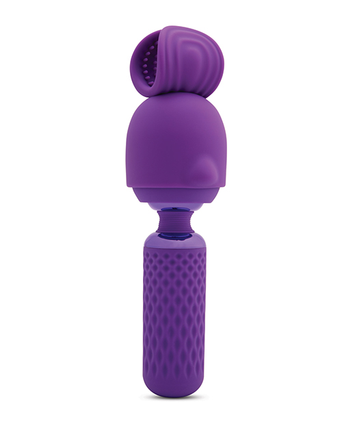 Nu Sensuelle Harlow Mini Wand w/Masturbator Attachment - Purple - Image 4