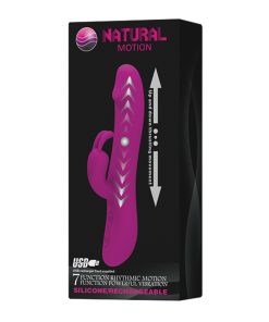 Alternative view of Pretty Love Natural Motion Thrusting Rabbit 7 Function - Fuchsia
