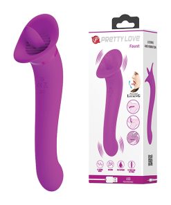 Alternative view of Pretty Love Faust Licking Trumpet & Vibe - Fuchsia