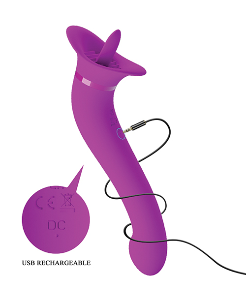 Pretty Love Faust Licking Trumpet & Vibe - Fuchsia - Image 3