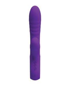 Alternative view of Pretty Love Jersey Sucking & Vibrating Rabbit - Purple