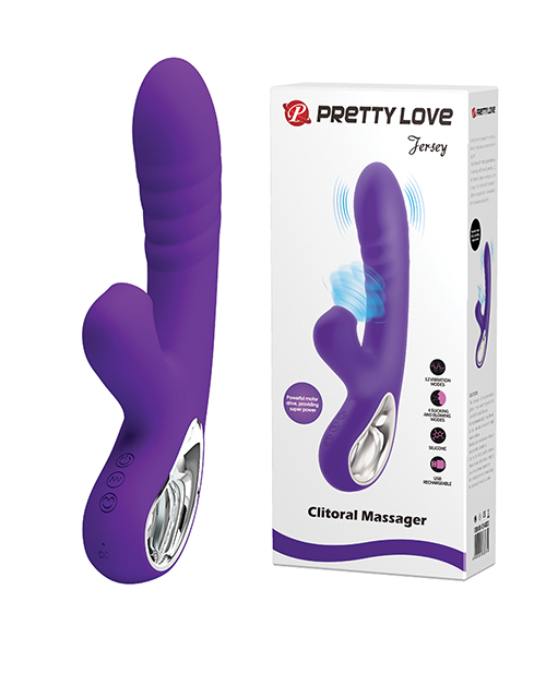 Pretty Love Jersey Sucking & Vibrating Rabbit - Purple - Image 4