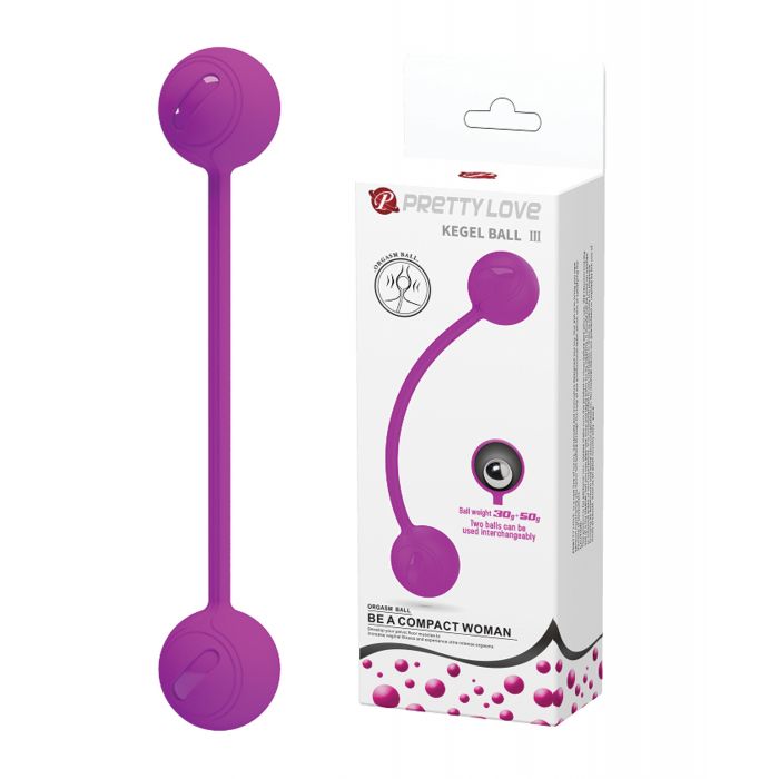 Pretty Love Weighted Silicone Kegel Ball III - Fuchsia - Image 3
