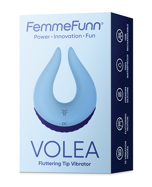 Femme Funn Volea Fluttering Tip Vibrator - Light Blue - Image 2