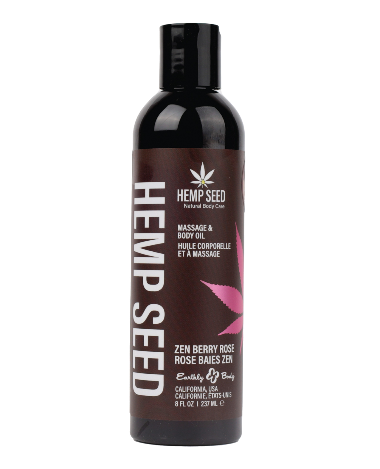 Earthly Body Massage & Body Oil - 8 oz Zen Berry Rose - Image 2