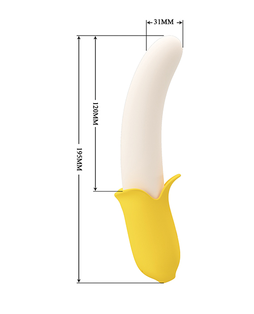 Pretty Love Banana Geek Thrusting Vibrator - Yellow - Image 5