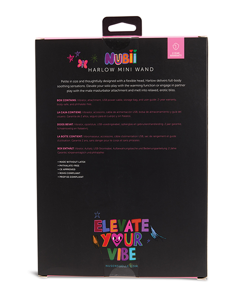 Nu Sensuelle Harlow Mini Wand w/Masturbator Attachment - Pink - Image 2