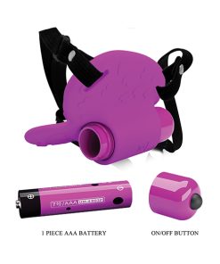 Alternative view of Pretty Love Heartbeat Strap On Clitoral Massager - Fuchsia