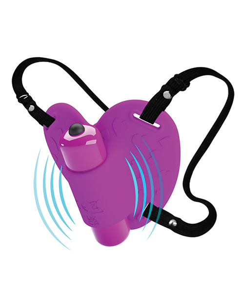 Pretty Love Heartbeat Strap On Clitoral Massager - Fuchsia - Image 5