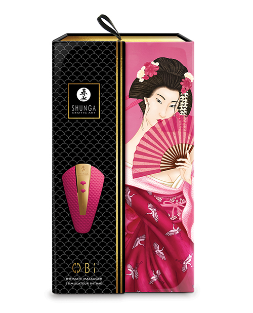 Shunga Obi Intimate Massager - Raspberry - Image 2