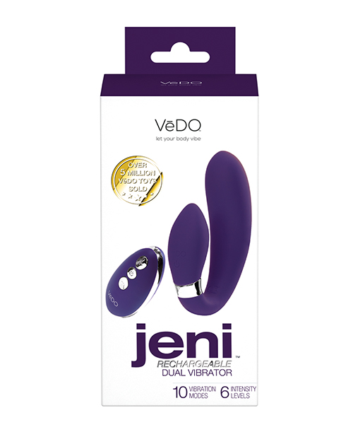 VeDO Jeni Dual Motor Vibe w/Remote - Purple - Image 3