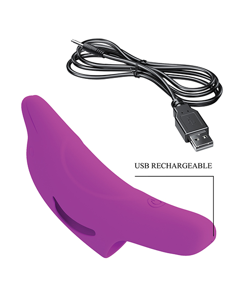Pretty Love Delphini Dolphin Honey Finger Vibe - Fuchsia - Image 4