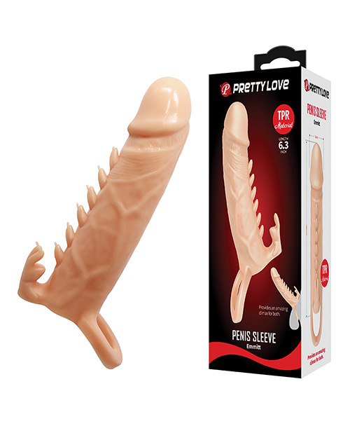 Pretty Love Emmitt 6.3" Penis Sleeve - Ivory - Image 5