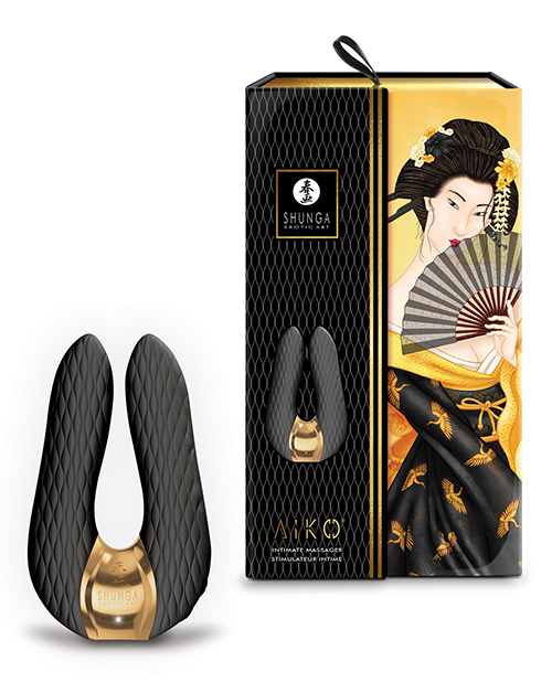 Shunga Aiko Intimate Massager - Black - Image 2