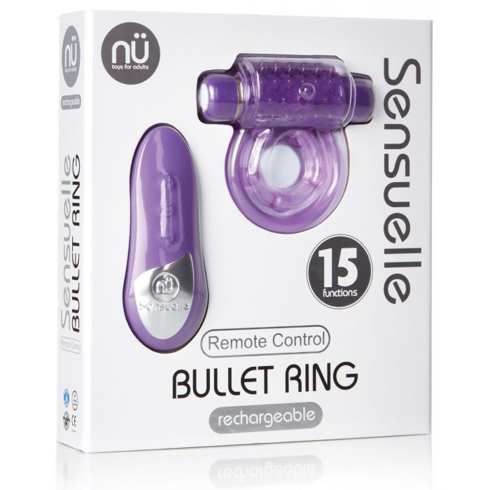 Nu Sensuelle Remote Control Rechargeable Bullet Ring - Purple - Image 2