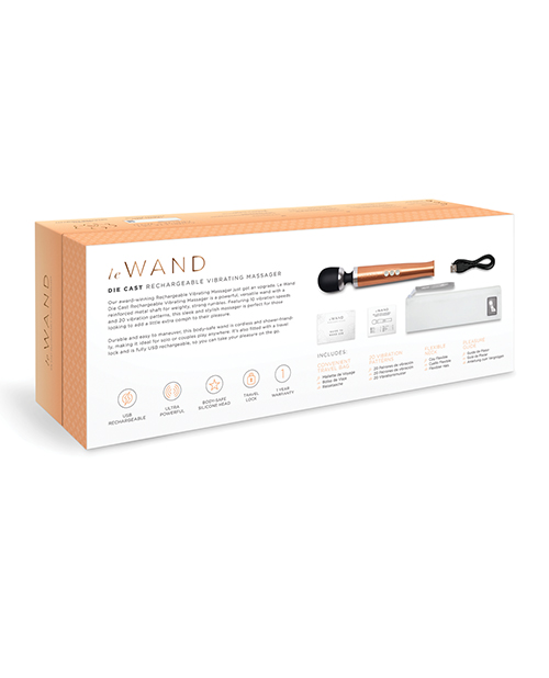 Le Wand Die Cast Rechargeable Massager - Rose Gold - Image 5