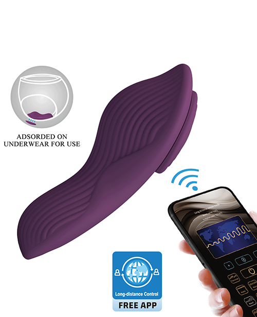 Pretty Love Mane Magnetic App-Controlled Panty Vibe - Purple - Image 2