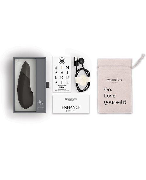Womanizer Enhance 2 in 1 Pleasure Air & Vibrations - Black - Image 7