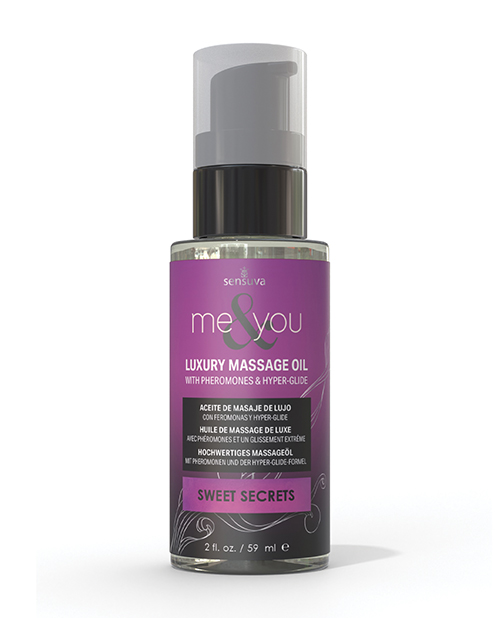 Sensuva Me & You Massage Oil - 2 oz Sweet Secrets - Image 2