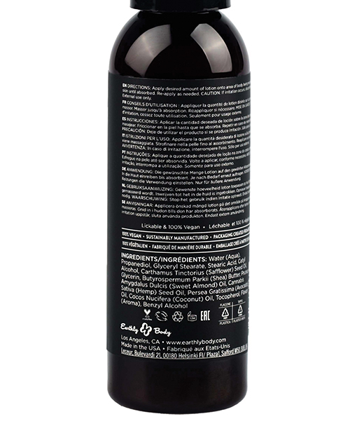 Earthly Body Hemp Seed by Night Edible Lotion - 2 oz Strawberry - Image 2