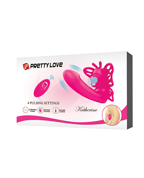Pretty Love Katherine Wearable Butterfly Vibrator - Fuchsia - Image 3