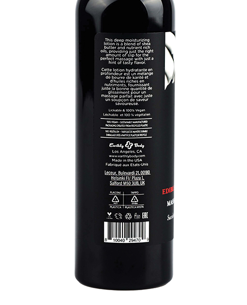 Earthly Body Hemp Seed by Night Edible Lotion - 8 oz Strawberry - Image 2