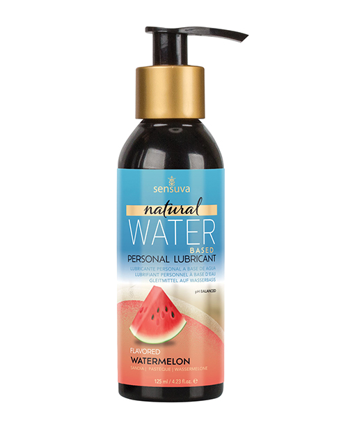 Sensuva Natural Water Based Personal Lubricant - 4 oz Watermelon - Image 2