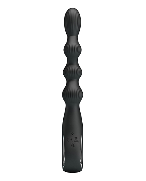Pretty Love Federer Vibrating Beaded Anal Probe - Black - Image 3