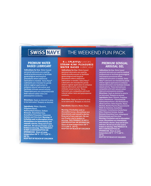 Swiss Navy Weekend Fun Pack of 3 - 1 oz - Image 2