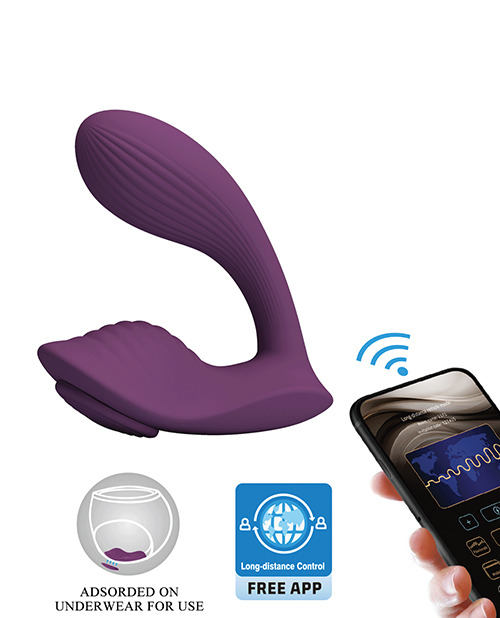 Pretty Love Franz Magnetic App-Controlled Panty Vibe - Purple - Image 3