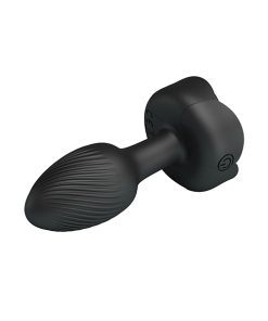 Alternative view of Pretty Love Olman Small Butt Plug w/Multi Color Bottom Light - Black