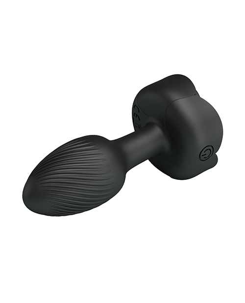 Pretty Love Olman Small Butt Plug w/Multi Color Bottom Light - Black - Image 2