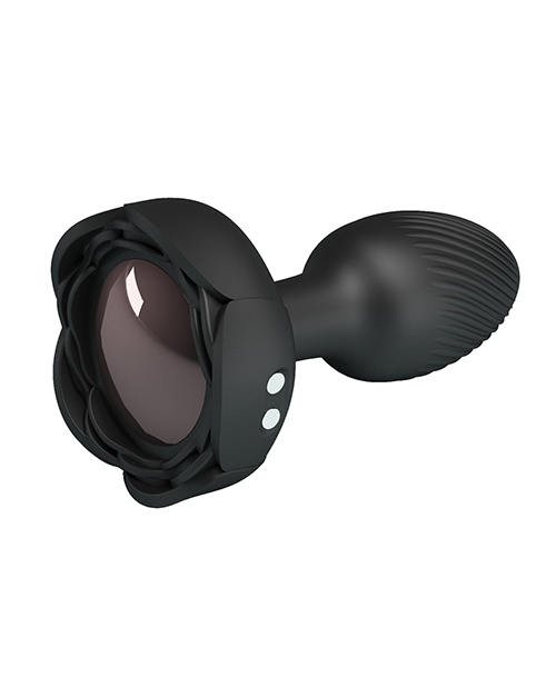 Pretty Love Olman Small Butt Plug w/Multi Color Bottom Light - Black - Image 3