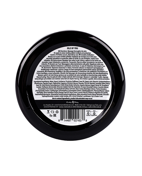 Earthly Body Hemp Seed Skin Butter - 8 oz Jar Isle of You - Image 2