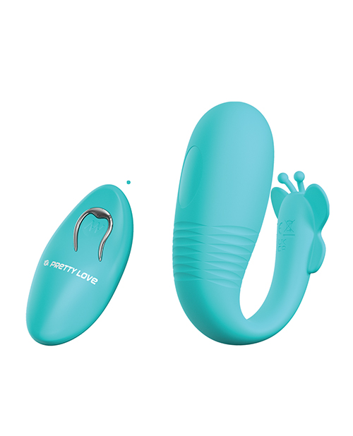 Pretty Love Remi Thrusting Hands-Free Vibrator - Aqua - Image 2