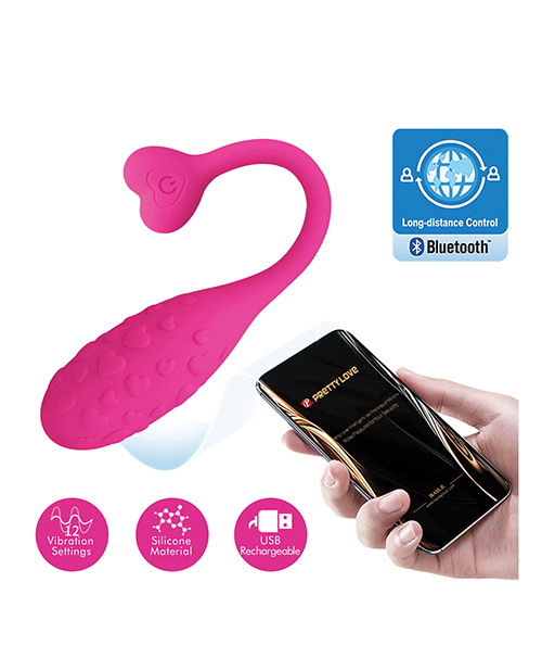 Pretty Love Fisherman Vibrating Egg - Hot Pink - Image 3