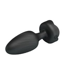 Alternative view of Pretty Love Osborn Medium Butt Plug w/Multi Color Bottom Light - Black