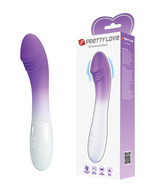 Pretty Love Elemental G-Spot Realistic Vibrator - Purple Ombre - Image 2