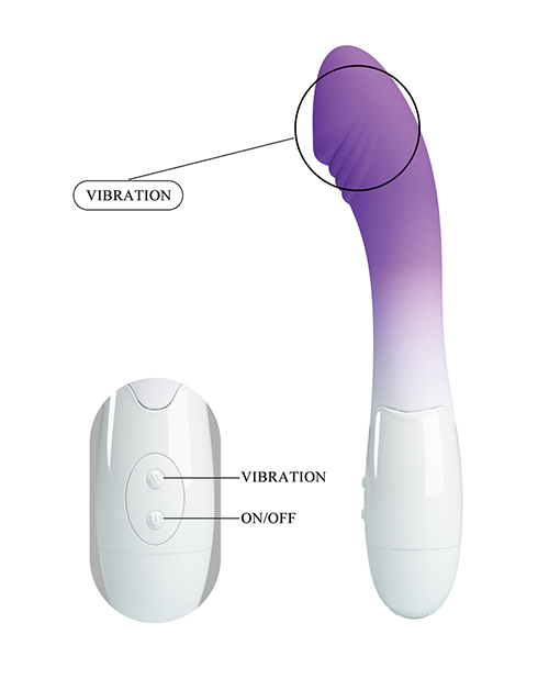 Pretty Love Elemental G-Spot Realistic Vibrator - Purple Ombre - Image 4