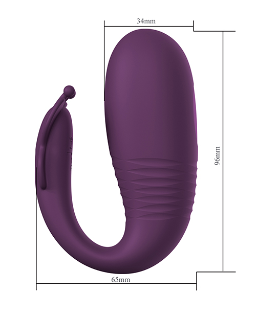Pretty Love Klay App-Enabled Thrusting Hands-Free Vibrator - Purple - Image 4
