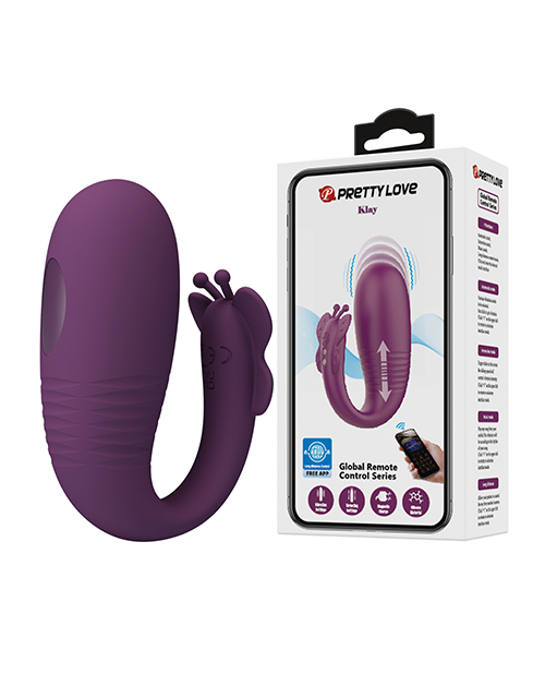 Pretty Love Klay App-Enabled Thrusting Hands-Free Vibrator - Purple - Image 6